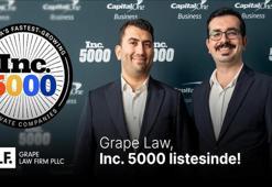 Türk girişimi Grape Law, ‘Inc. 5000’ listesinde yer aldığını duyurdu