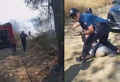 Arnavutköy’de otluk alanda yangın çıkaran şüpheli, itfaiye ekiplerine saldırdı