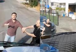 Tuzla'da yol verme tartışması; kamyonetin camını yumruklayarak kırdı