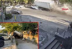 Nevşehir’de freni boşalan kamyon park halindeki araçlara çarpıp, su kanalına devrildi: 3 yaralı