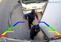 Park halindeki kamyonlardan hırsızlık yapan iki şüpheli yakalandı