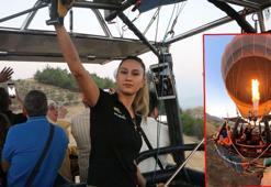Ön muhasebeci olarak çalıştığı balon şirketinin ilk kadın pilotu oldu