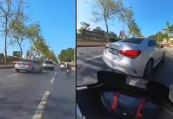 Sarıyer'de kontrolsüz şerit değiştiren otomobil kazaya neden oldu