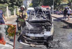 Beşiktaş’ta 2 ay önce aldığı araç alev alev yandı: 'Hayalimdeki arabaydı'