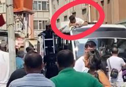 Onarım yaparken arıza aracının sepetine çarpan dolmuşun üzerine düştü