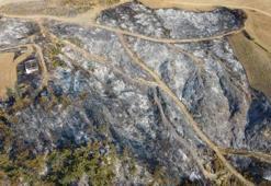 Çanakkale'de orman yangını kontrol altında; yanan alanlar dronla görüntülendi