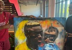 Galatasaray'ın yıldız futbolcularına özel sanat eseri