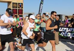 Runfire Salt Lake Ultra Trail Maratonu, Tuz Gölü'nde renkli görüntülerle başladı