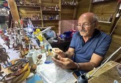 Ceviz kabuklarının süs eşyasına dönüştürüyor