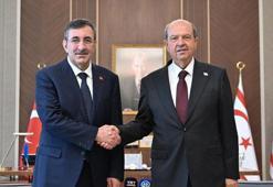 Cumhurbaşkanı Yardımcısı Yılmaz, KKTC Cumhurbaşkanı Tatar ve Başbakan Üstel ile görüştü