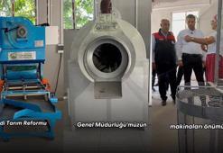 Yangında zarar gören kooperatife makine desteği