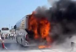Sultangazi'de otobüste yangın: tramvay seferleri durduruldu
