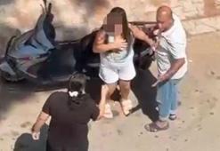 Anne, kızını sokakta bıçakla kovaladı; o anlar kamerada