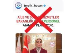 Aile ve Sosyal Hizmetler Bakanlığı’ndan '10 bin personel ataması' iddialarına yalanlama