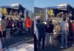 TEM Otoyolu'nda kazanın ardından trafik durdu; 1 ölü 9 yaralı yaralı