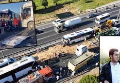 TEM'de 2 otobüs ve 1 kamyonun karıştığı zincirleme kaza: 1 ölü, 21 yaralı