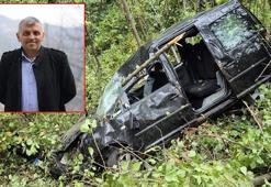 Hafif ticari araç şarampole yuvarlandı; 1 ölü 2 yaralı