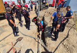 Göçük altında kalan işçi, yaralı kurtarıldı