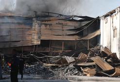 Otel ekipmanlarının satıldığı iş yerinin deposunda yangın paniği