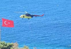 Marmara Adası'ndaki orman yangınına müdahale sürüyor