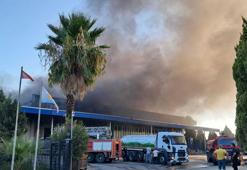 Antalya'da, soğuk hava deposu ile imalathanede yangın