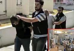 Karton bardak için kiraladığı depoda kaçak makaron üretti