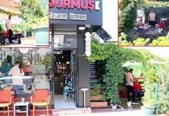 Ödüllü berberden sıra bekleyen müşterilere hobi bahçeli hizmet