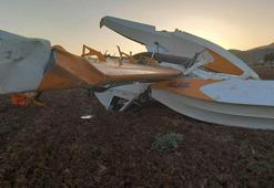 Aydın'da orman yangınına müdahale eden uçak, zorunlu inişte kaza- kırıma uğradı