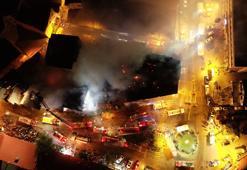 Erzurum'da restoranda başlayıp, 4 bina ve otele sıçrayan yangın 2 buçuk saatte söndürüldü