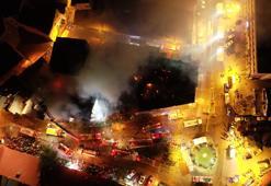 Erzurum'da restoranda başlayıp, 4 bina ve otele sıçrayan yangın 2 buçuk saatte söndürüldü