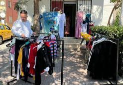 Muhtarlık binasının önünü ihtiyaç sahipleri için butiğe çevirdi