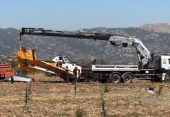 Muğla'da kaza kırıma uğrayan uçak, Ankara'ya götürülecek
