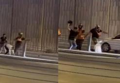 Şişli'de tartıştıkları minibüs şoförünü motosiklet kaskıyla darbettiler