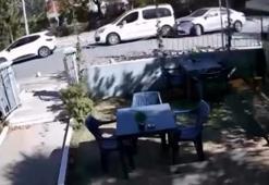 3 aracın karıştığı zincirleme kaza kamerada