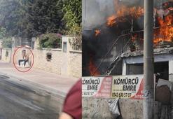 Benzin döküp evi ateşe verdi, oturup yangını izledi