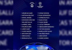 Galatasaray, Şampiyonlar Ligi kadrosunu açıkladı