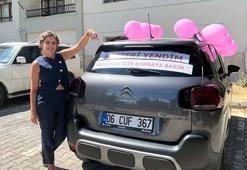 Kanseri yenen Pelin hemşire, aracıyla şehir turu atarak kutlama yaptı