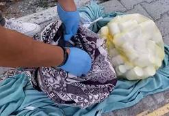 Çarşafa sarılı hap ile başlayan operasyonda 68 bin sentetik hap ele geçirildi