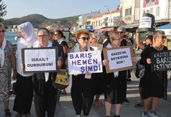 Foçalı kadınlardan İsrail protestosu