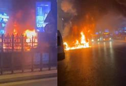 Şişli’de turistleri taşıyan tur otobüsü yandı; alevler 3 otomobile sıçradı