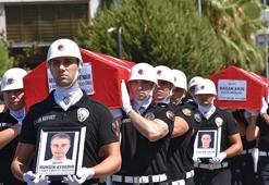 İzmir'de şehit 2 polis için tören