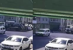 Çöp kamyonunun çarptığı yaya öldü; kaza kamerada