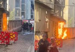 Zeytinburnu'nda doğal gaz kaçağı nedeniyle çıkan yangın söndürüldü