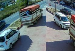 Otomobilin, yayaya çarptığı kaza kamerada