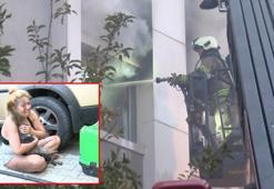 Ataşehir'de yangından kurtarıldı; ölen kedisi için ağladı