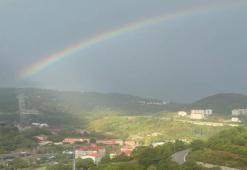 Amasra'da yağmur sonrası gökkuşağı oluştu
