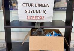 Yokuşta yorulanlara ücretsiz su ve dinlenme imkanı