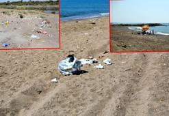 Kumköy sahilinde yine 'çöp manzarası'