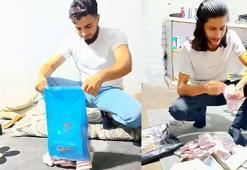 Çaldıkları altınları bozdurup, paraları odaya dökerek birbirini kutlamışlar