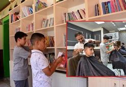 Bu mahallede kitap okuyan çocuklar ücretsiz saç tıraşı olabiliyor